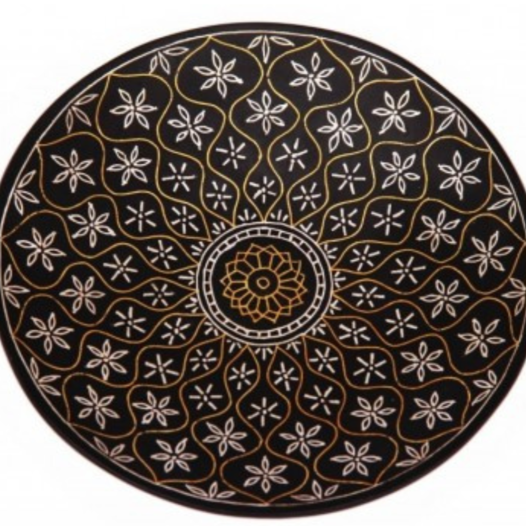 Bidri Silver And Pital Inlay Moghal Art Plate 2 | Bidri Work | Bidri Art