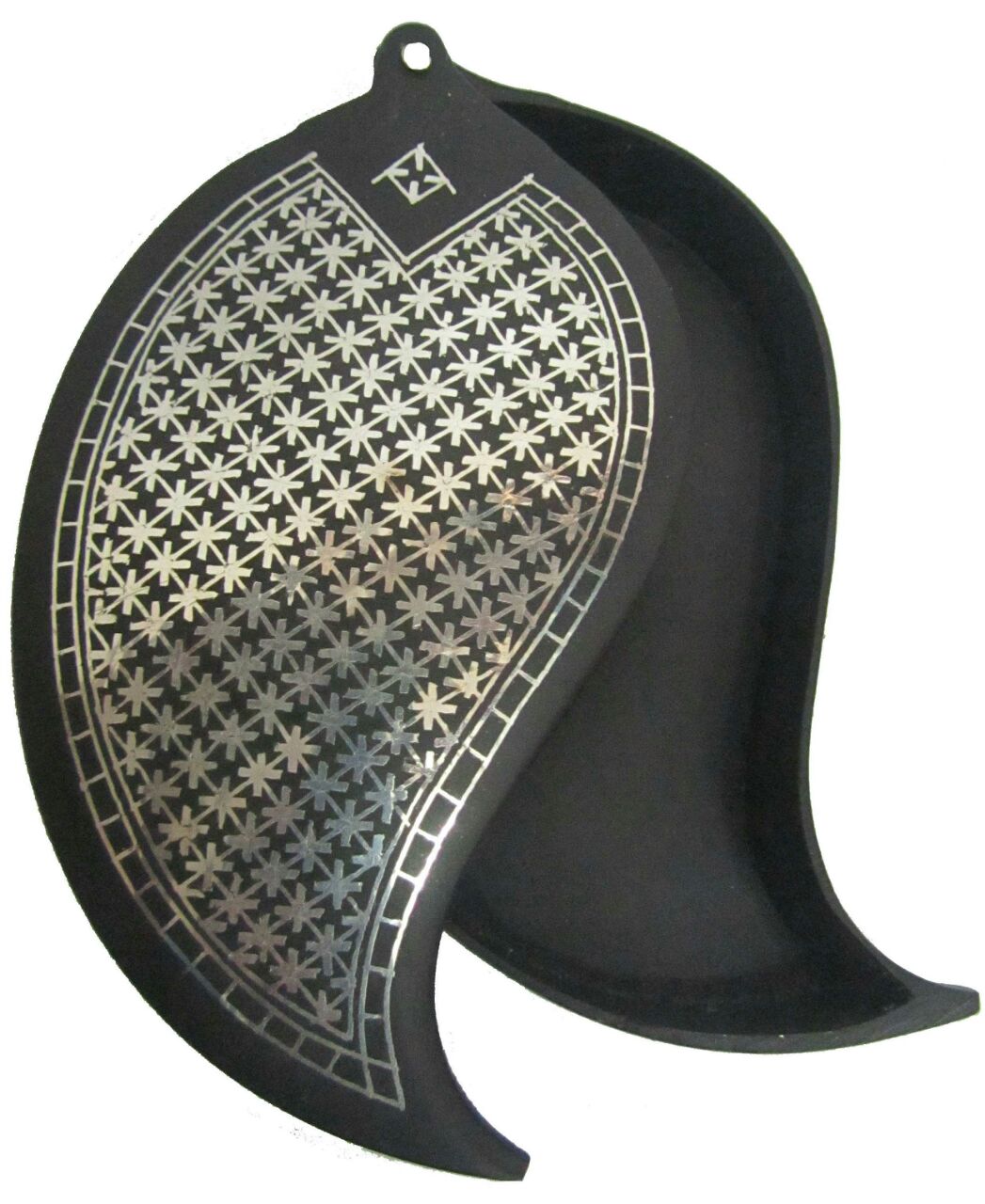 Bidri Silver Inlay Mango Shape Box ( Sindoor Box ) | Bidri Work | Bidri Art