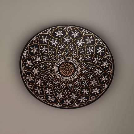 Bidri Silver And Pital Inlay Moghal Art Plate 2 | Bidri Work | Bidri Art