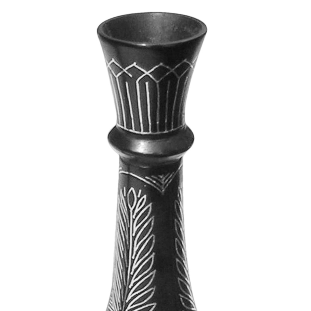 Bidri Silver Inlay Flower Vase Tar Work Shahnai | Bidri Work | Bidri Art