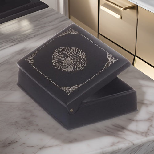 Bidri Silver Inlay Art Box (4inch) | Bidri Work | Bidri Art