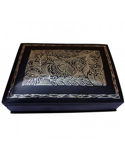 Bidri Silver Inlay Art Box (5inch) | Bidri Work | Bidri Art
