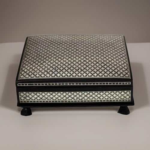 Bidri Silver Inlay Art Box (8inche) | Bidri Work | Bidri Art