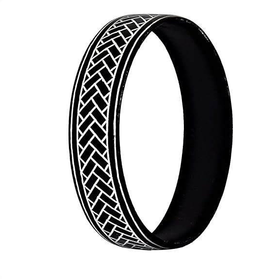 Bidri Silver Inlay Box Pattern Bangle Single | Bidri Work | Bidri Art