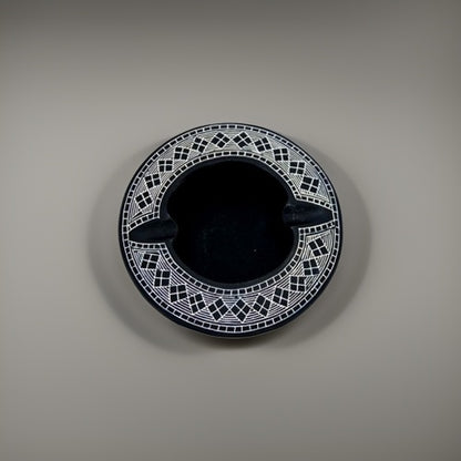 Bidri Silver Inlay Cigarette Ash Tray (3inch) | Bidri Work | Bidri Art