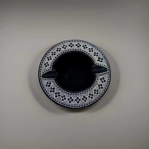 Bidri Silver Inlay Cigarette Ash Tray (3inch) | Bidri Work | Bidri Art