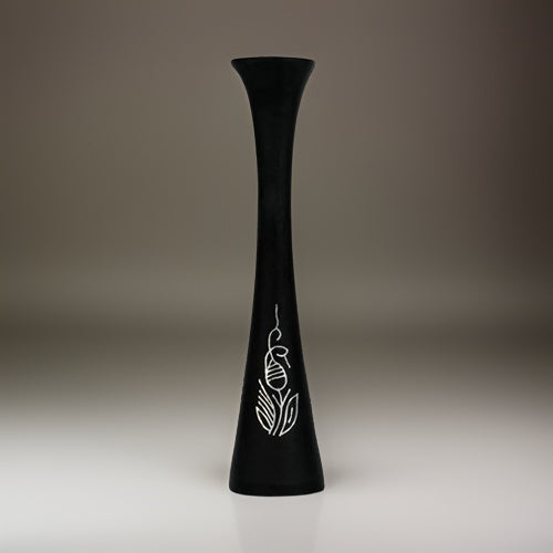 Bidri Silver Inlay Long Vase | Bidri Work | Bidri Art