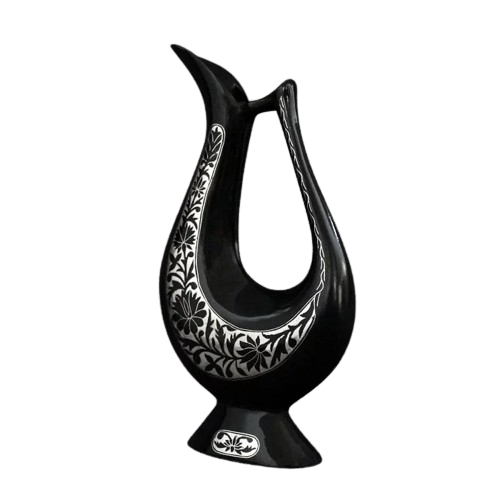 Bidri Silver Inlay Floral Jug | Bidri Work | Bidri Art