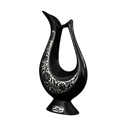 Bidri Silver Inlay Floral Jug | Bidri Work | Bidri Art