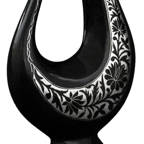 Bidri Silver Inlay Floral Jug | Bidri Work | Bidri Art