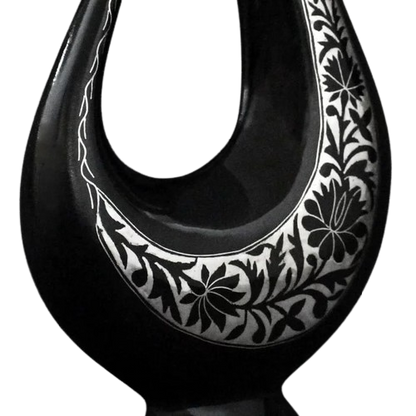 Bidri Silver Inlay Floral Jug | Bidri Work | Bidri Art