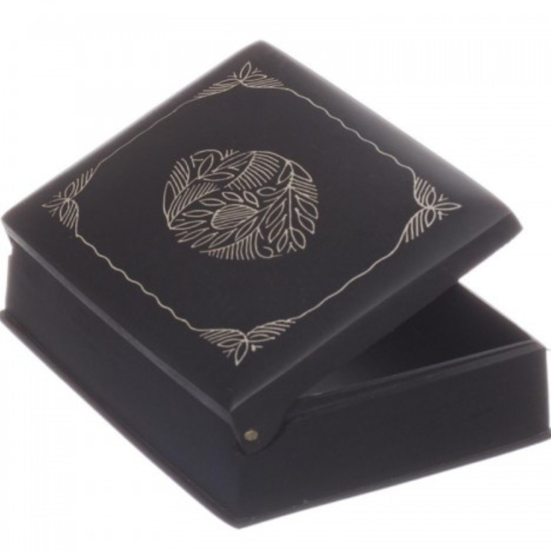 Bidri Silver Inlay Art Box (4inch) | Bidri Work | Bidri Art