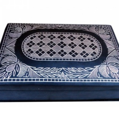 Bidri  Silver Inlay Art Box (6inch) | Bidri Work | Bidri Art