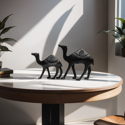 Bidri Silver Inlay Camel Pair | Bidri Work | Bidri Art