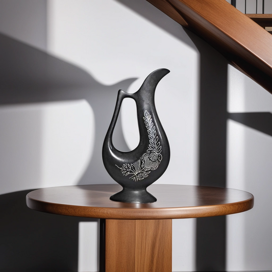 Bidri Silver Inlay Jug Flower Vase 3 | Bidri Work | Bidri Art