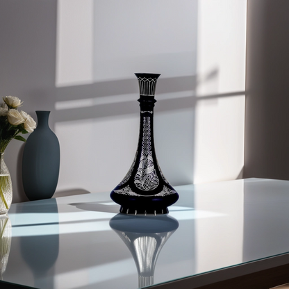 Bidri Silver Inlay Shahnai Flower Vase (9inch) | Bidri Work | Bidri Art