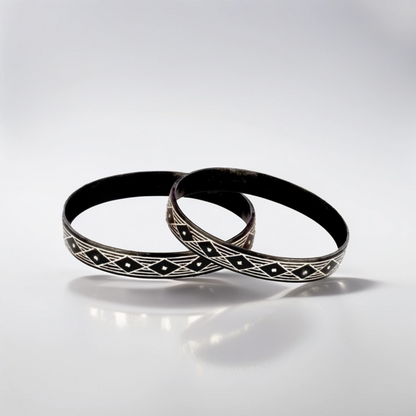 Bidri Silver Inlay Wire Work Bangle pair | Bidri Work | Bidri Art