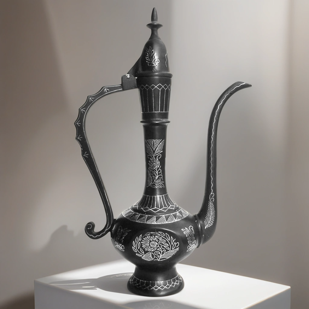 Bidri Silver Inlay Omar Khayyam Tar Work(11)inch | Bidri Work | Bidri Art