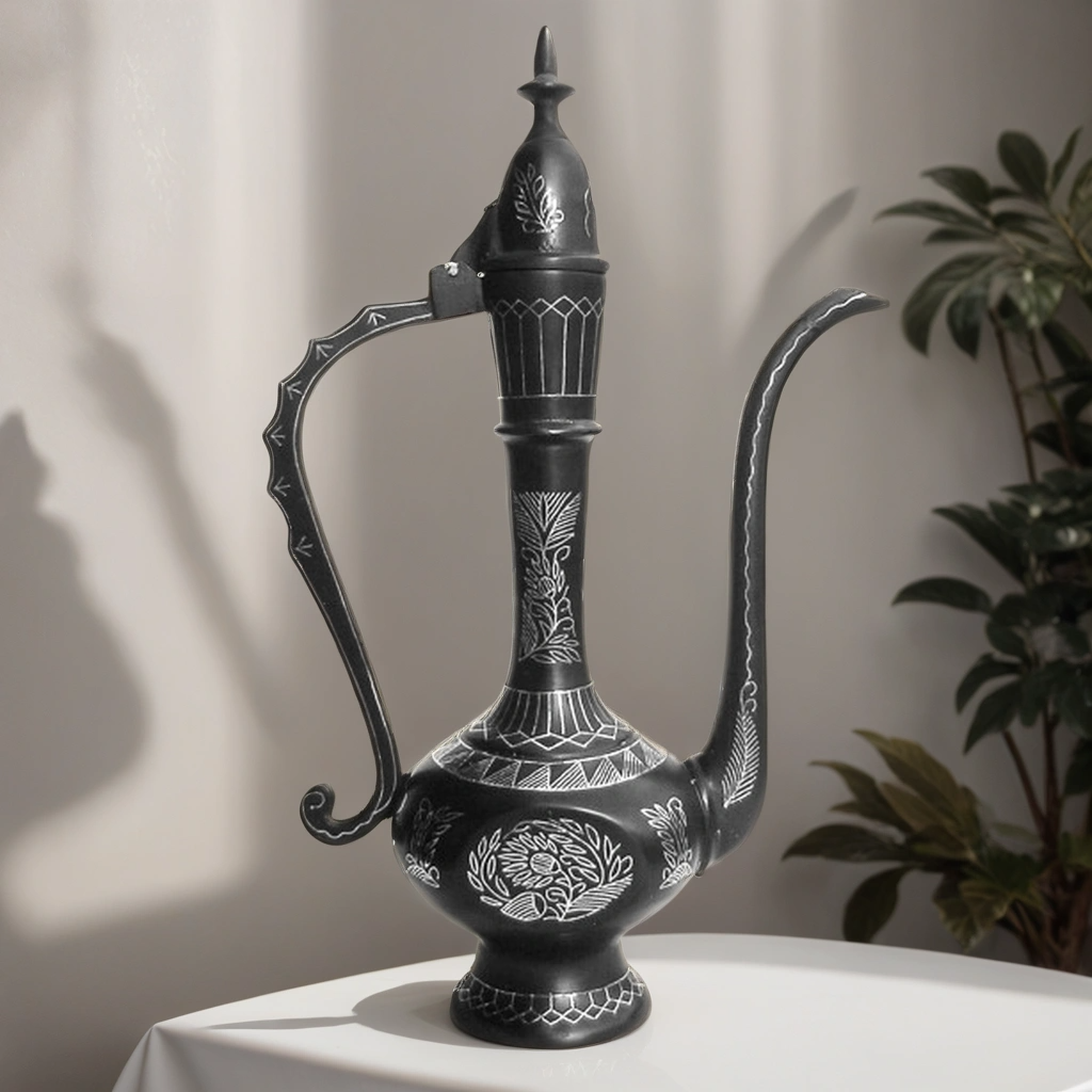 Bidri Silver Inlay Omar Khayyam Tar Work(11)inch | Bidri Work | Bidri Art