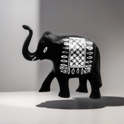 Bidri Silver Inlay Elephant Small | Bidri Work | Bidri Art