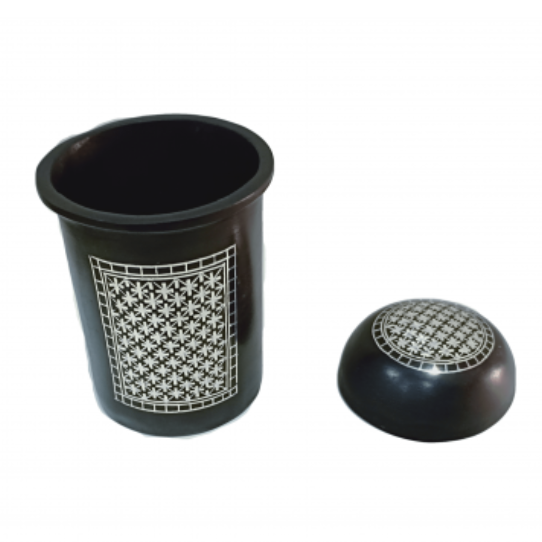 Bidri Silver Inlay Pen Holder and Paper weight Combo | Bidri Work | Bidri Art