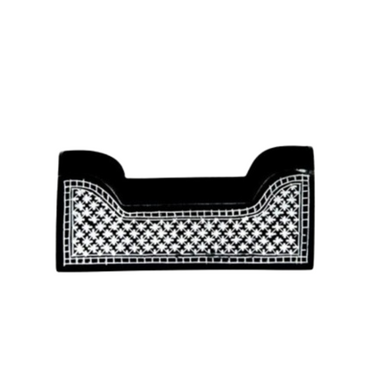 Bidri Silver Inlay visiting Card Holder Star Work (3inch) | Bidri Work | Bidri Art