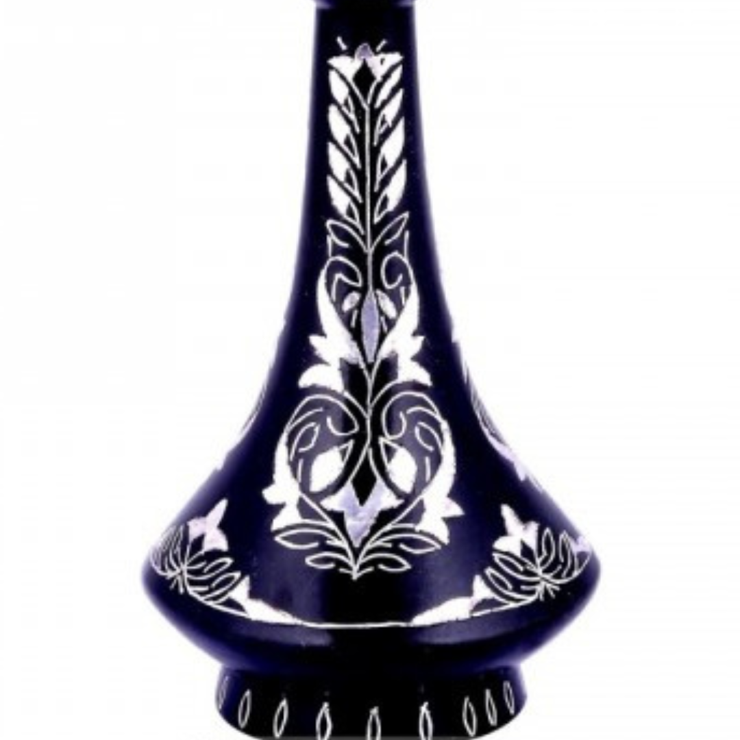 Bidri Silver Inlay Shahnai Vase (6)inch | Bidri Work | Bidri Art