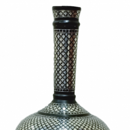 Bidri Silver Inlay Legacy Flower Vase (7inch) | Bidri Work | Bidri Art