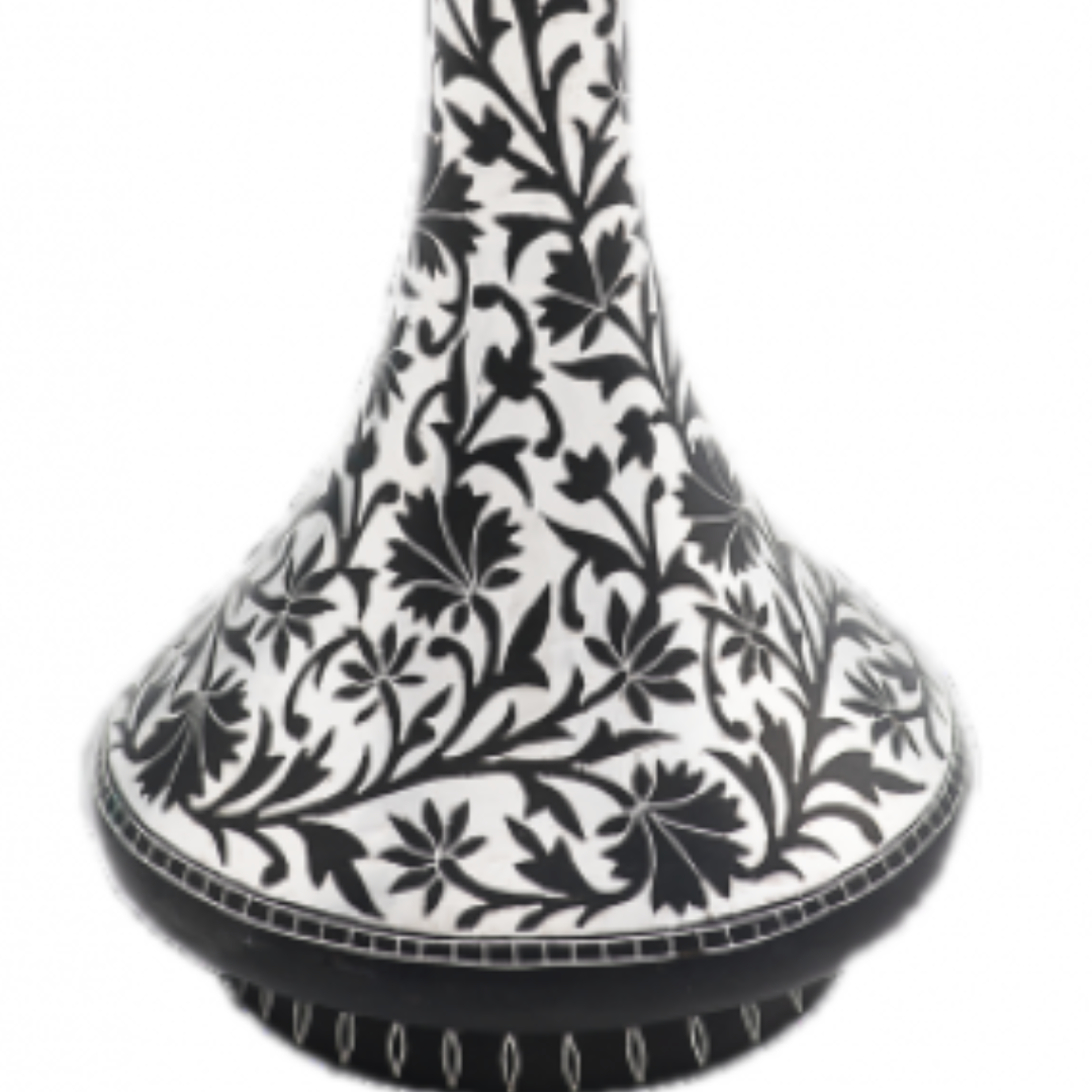 Bidri Silver Inlay Legacy Full Work Vase| Bidri Work | Bidri Art