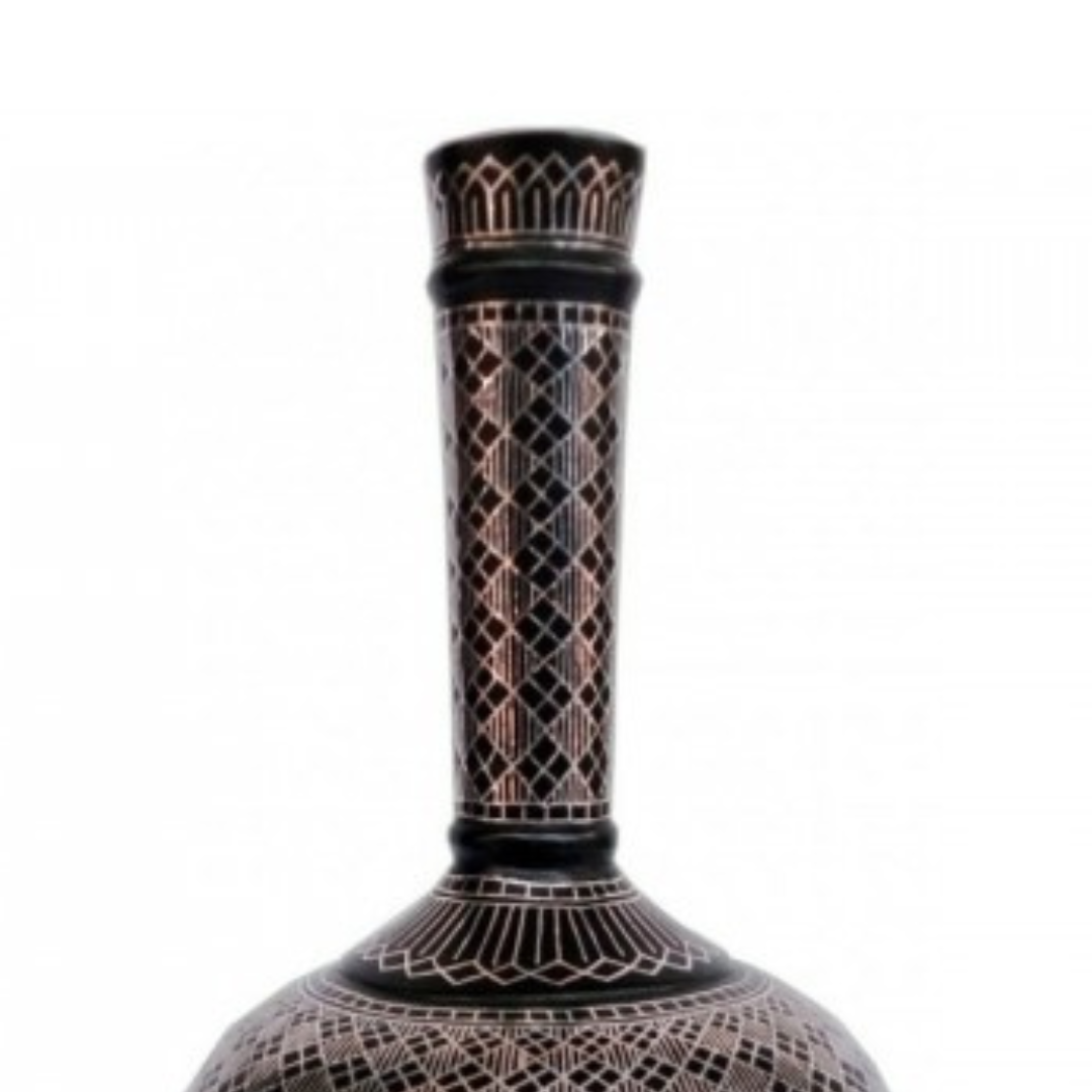Bidri Silver Inlay Legacy Flower Vase Big (9inch) | Bidri Work | Bidri Art