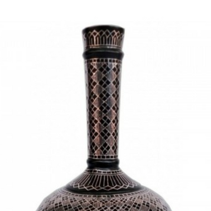 Bidri Silver Inlay Legacy Flower Vase Big (9inch) | Bidri Work | Bidri Art