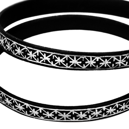 Bidri Silver Inlay Star Work Bangle pair | Bidri Work | Bidri Art