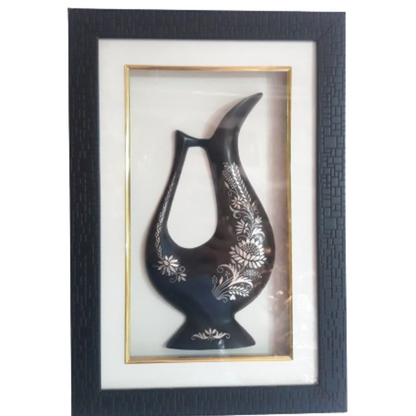 Bidri Silver Inlay Jug Wall Frame Sheet Work | Bidri Work | Bidri Art