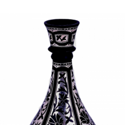 Bidri Silver Inlay Shahnai Flower Vase 2 (8inch) | Bidri Work | Bidri Art