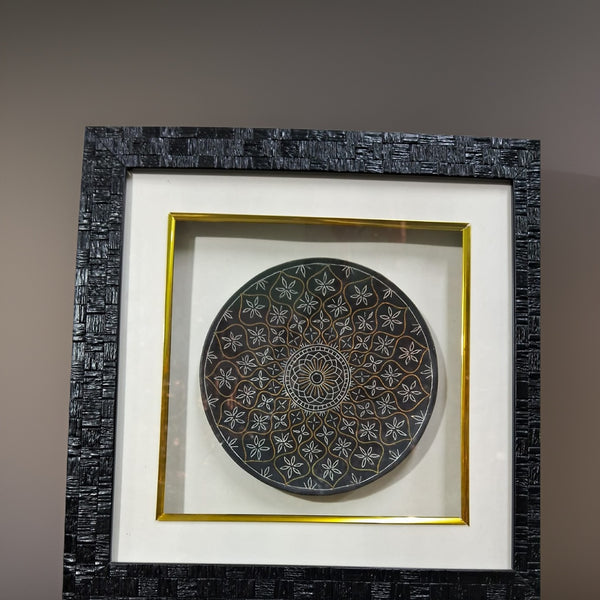 Bidri Silver And Pital Inlay Art Frame | Bidri Work | Bidri Art – BIDRI