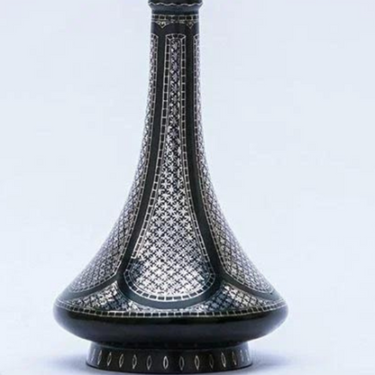 Bidri Silver Inlay Shahnai Vase (9inch) | Bidri Work | Bidri Art