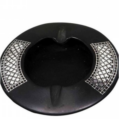 Bidri Silver Inlay Cigarette Ash Tray 2 (3inch) | Bidri Work | Bidri Art