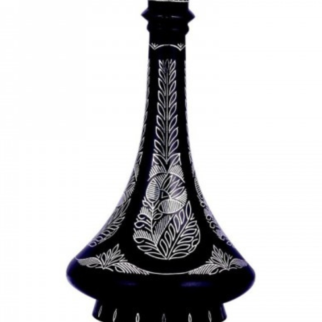 Bidri Silver Inlay Shahnai Flower Vase (9inch) | Bidri Work | Bidri Art