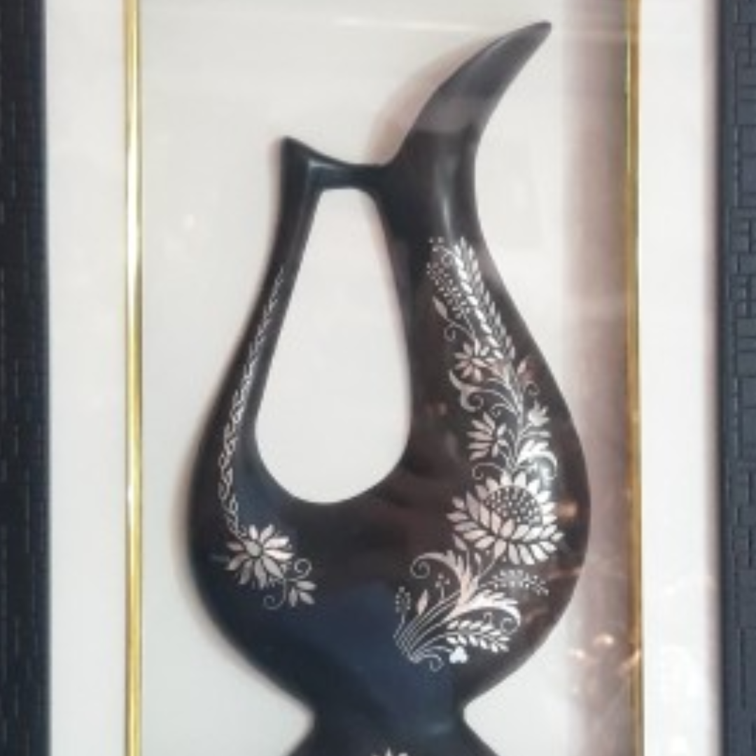 Bidri Silver Inlay Jug Wall Frame Sheet Work | Bidri Work | Bidri Art