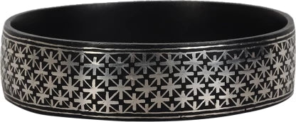 Bidri Silver Inlay Starwork Bangle Single | Bidri Work | Bidri Art