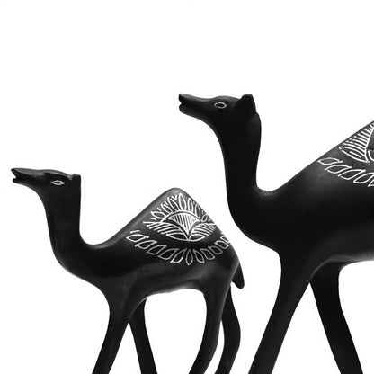 Bidri Silver Inlay Camel Pair | Bidri Work | Bidri Art