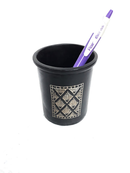 Bidri Silver Inlay Pen Holder Tarkashi | Bidri Work | Bidri Art