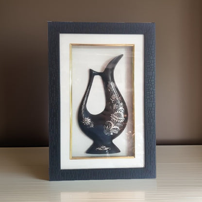 Bidri Silver Inlay Jug Wall Frame Sheet Work | Bidri Work | Bidri Art
