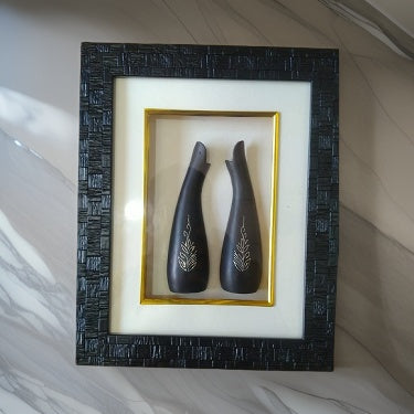 Bidri Silver Inlay Rounded Flower Vase Frame | Bidri Work | Bidri Art