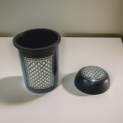 Bidri Silver Inlay Pen Holder and Paper weight Combo | Bidri Work | Bidri Art