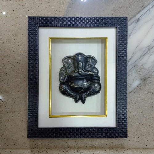 Bidri Silver Inlay Ganpati Frame 2 | Bidri Work | Bidri Art