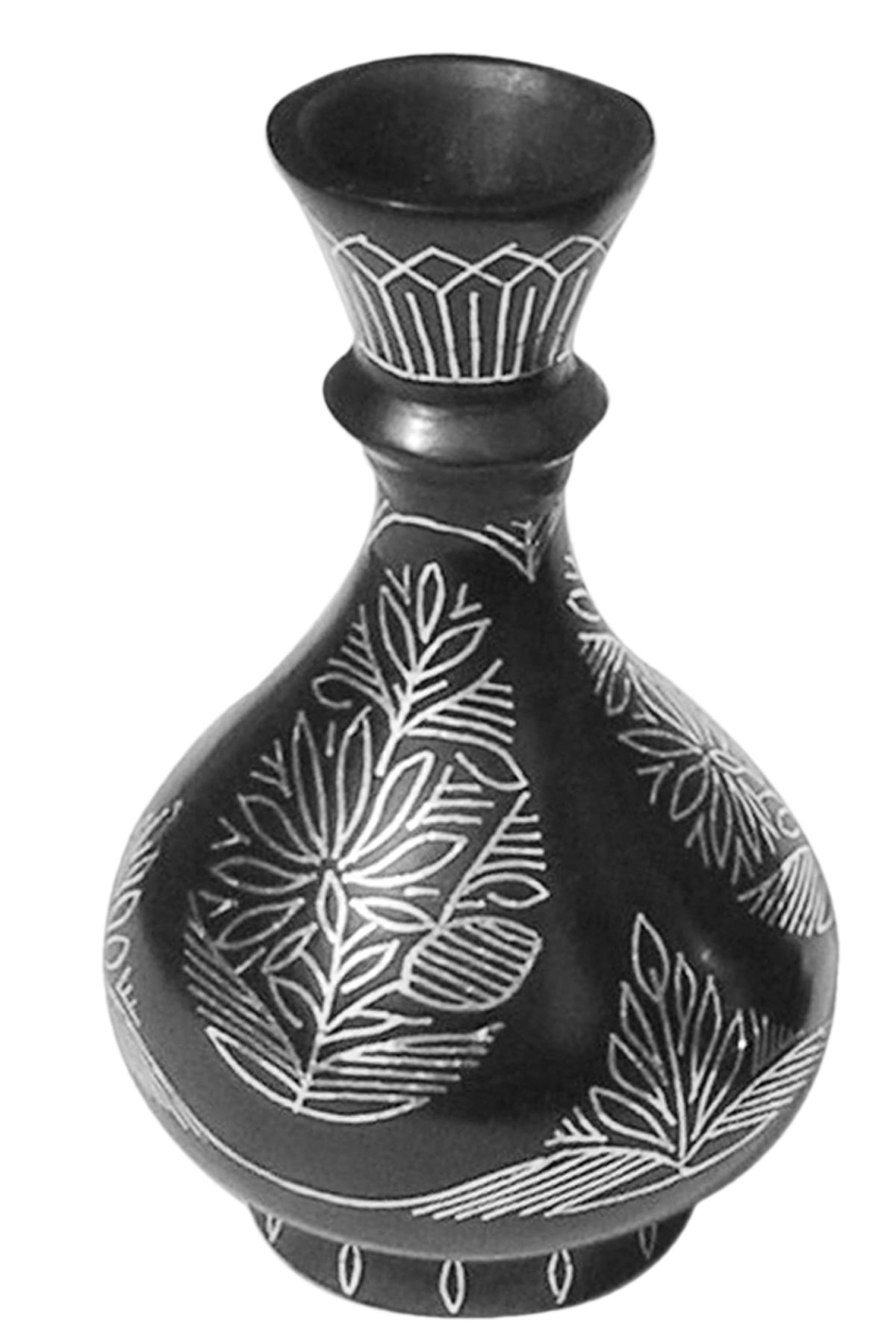 Bidri Objects Bidri Silver Inlay Flower Vase Tarkashi Small | Bidri Work | Bidri Art ...